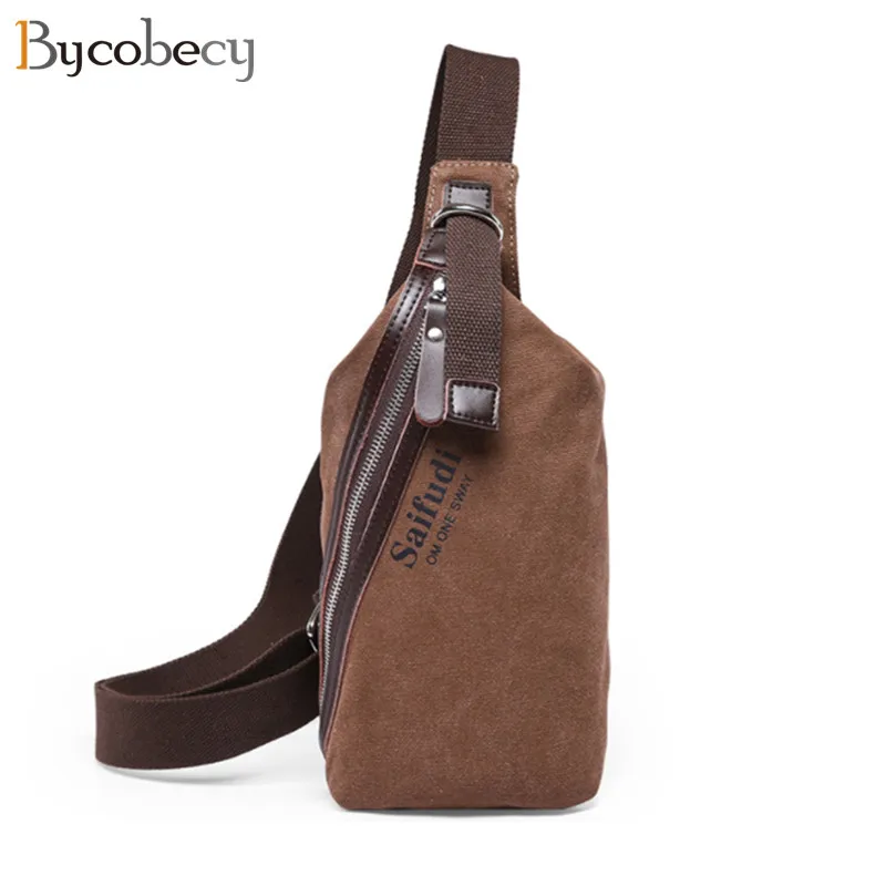 BYCOBECY Новая мода посланник Повседневное Сумка груди Холст Crossbody Back Pack сумка