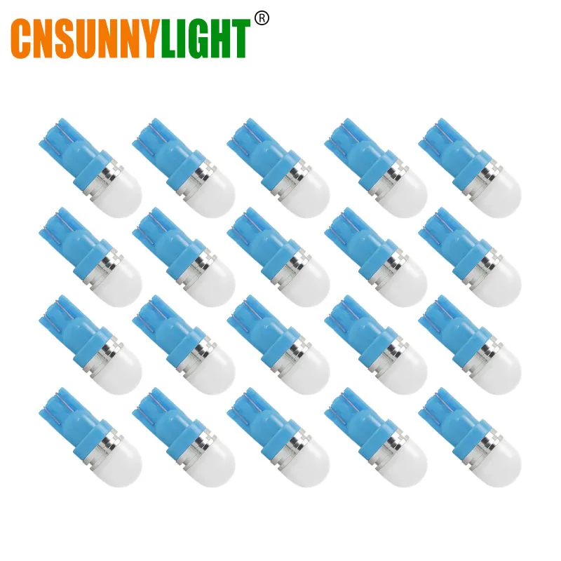 CNSUNNYLIGHT 20 шт Высокое качество T10 W5W светодиодный Боковая Ширина номерного знака Лампа поворота зазор сигнала лампы стоп сигнала ствол для чтения - Испускаемый цвет: Кристально-синий