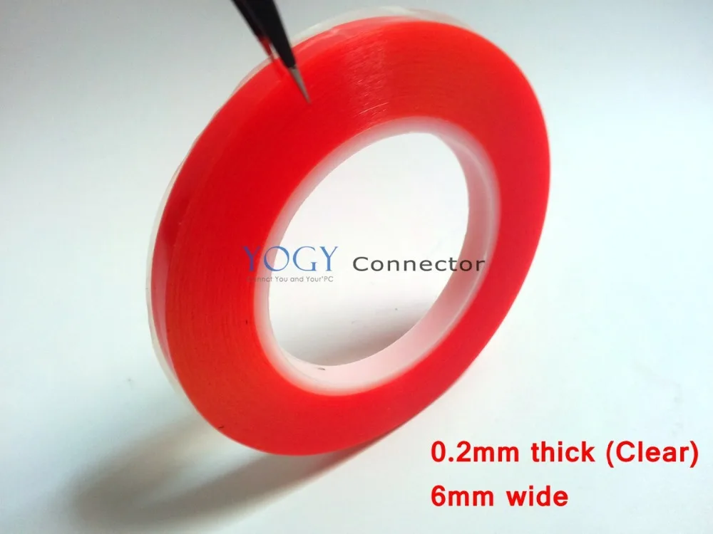 

1x (0.2mm Thick) 6mm *25M High Strength Acrylic Glue Sticky Double Adhesive Tape Waterproof for Battery, Memory Card CF Assemble