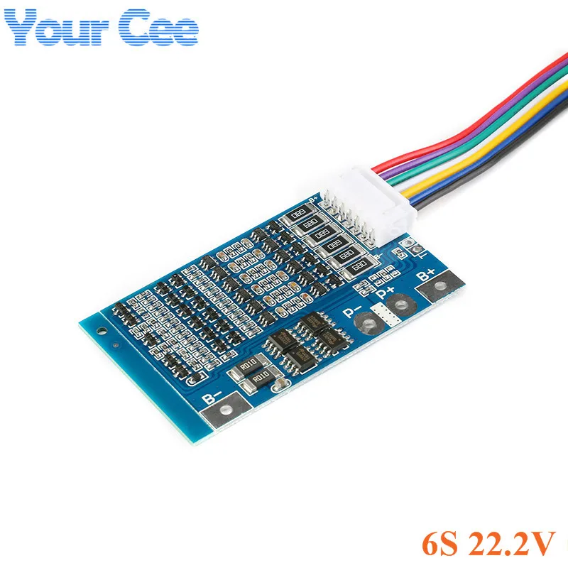 

6S 22.2V 18650 Battery Protection Board PCB with Balanced Balance Function Charger Protect Module DIY BMS PCM PCB