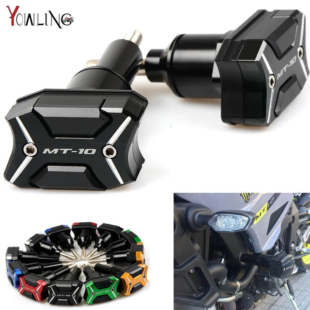 With"MT 10"logo Motorcycle Frame Crash Pads Engine Case Sliders