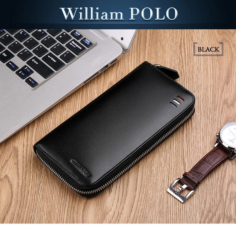 Модный кошелек от бренда WILLIAMPOLO! Горячая Распродажа! Знаменитый Роскошный Кожаный клатч на молнии из кожи, мужской кошелек PL273