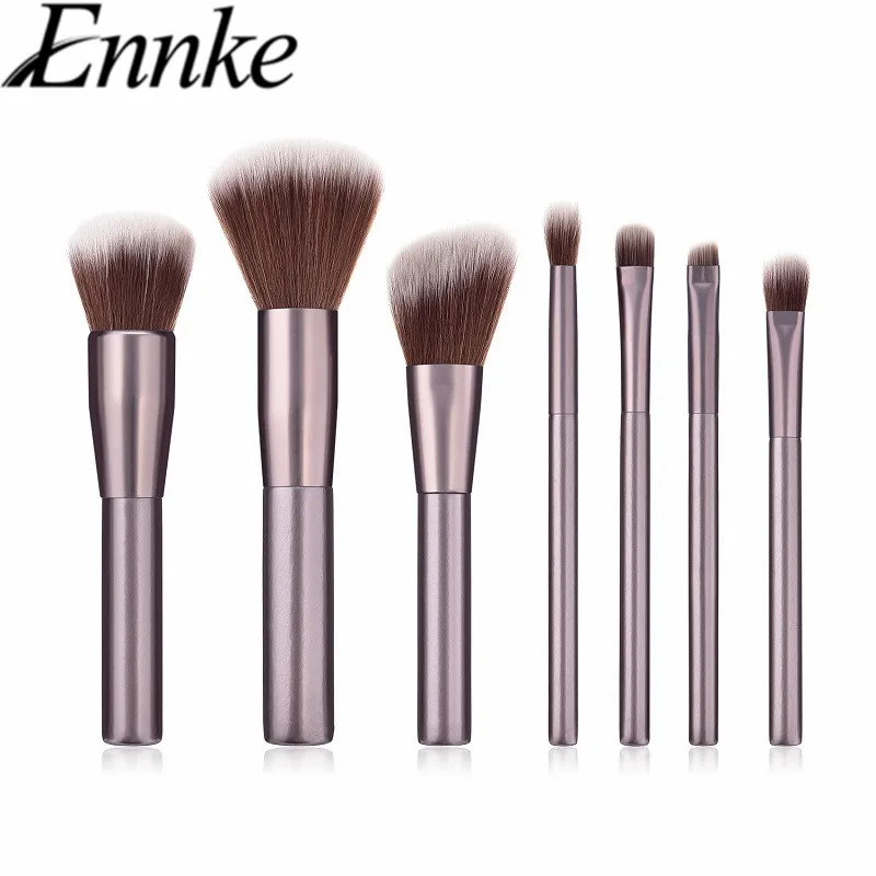 ENNKE 7Pcs Brown professional makeup brushes foundation brush makeup brushes professional beauty