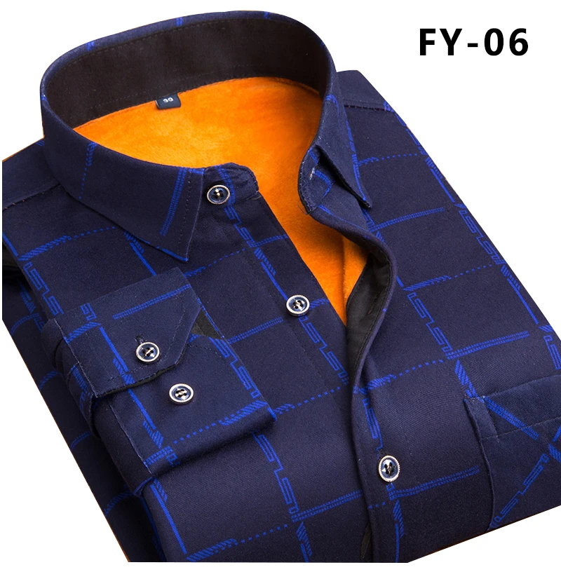 Aoliwen 2018 Мода Для мужчин уменьшают рубашки осень и зима утолщение теплый плед 24 Цвета мужской социальной рубашка Костюмы Размеры M-5Xl