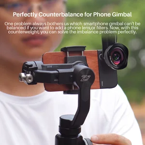 Image 5 - Zhiyun Smooth 4 3 Axis Handheld Smartphone Gimbal Stabilizer Counterweight & Wide Angle Macro Lens for iPhone XS Max X 8 7 S9 S8