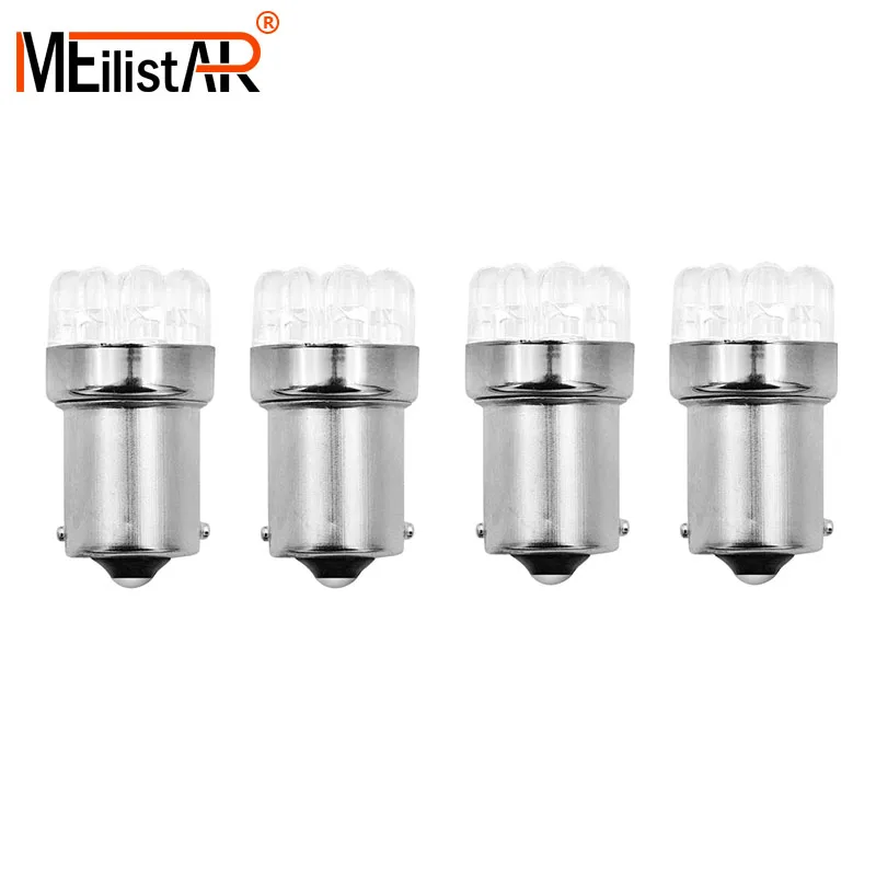 

4Pcs 12V BA15S 1156 9 LED White Yellow Car Tail Brake Light Automobile Light-emitting Diode Turn Signal Lamp Bulb Auto Accessory