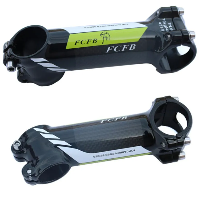 

sale new FCFB FW green alloy + 3k carbon fiber road bicycle stem mountain bike parts stem60/70/ 80 /90/ 100 /110/120mm