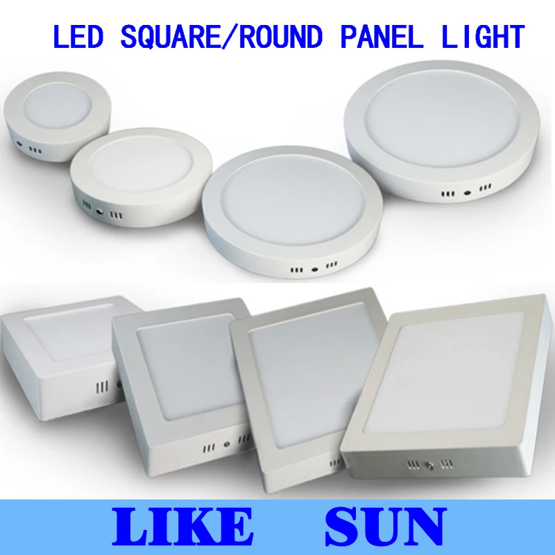 

Free shipping 9W/15W/21W Round/Square Led Panel Light Surface Mounted Downlight lighting Led ceiling down AC 110-240V + Driver