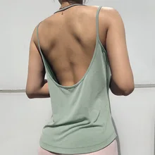 Женская рубашка, сексуальный топ для йоги, спортивная одежда, футболки для тренировок, без рукавов, открытая спина, жилет для фитнеса, дышащий укороченный топ, Спортивная майка