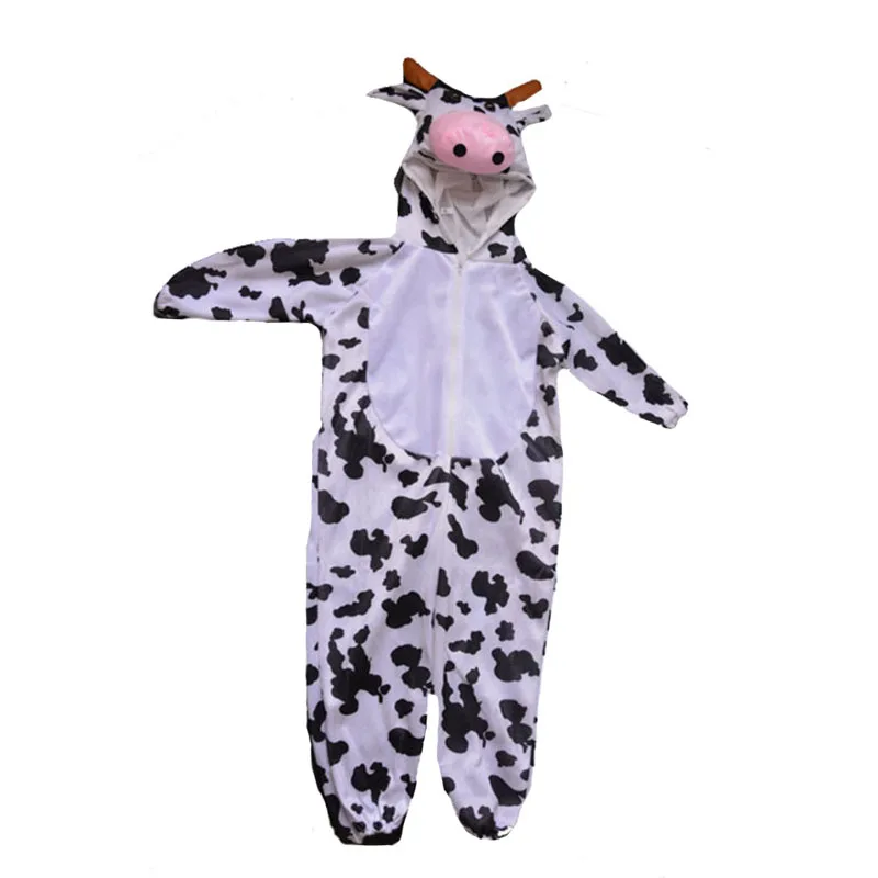 Children Kids Animal Milk Cow Costume Boys Girls Cosplay Jumpsuits Costumes Fancy Dress Party Decor Purim Halloween Christmas