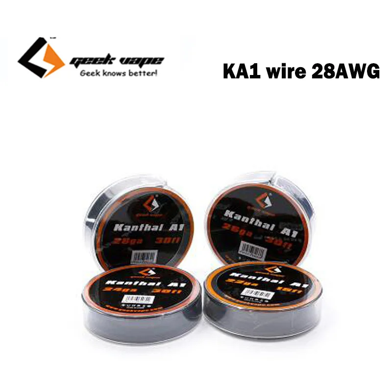 

2pcs/lot Geekvape Kanthal A1 Wire 28AWG /SS316 Flat Clapton/KA1 Fused Clapton Wire Vape Fit For RBA RTA RDA RDTA Tank