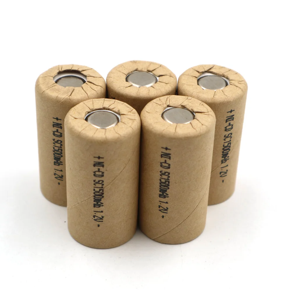 

Ni-CD 1500mAh 4pcs SC1.5Ah Power Cell,rechargeable battery cell,power tool battery cell, discharge rate 10C-15C