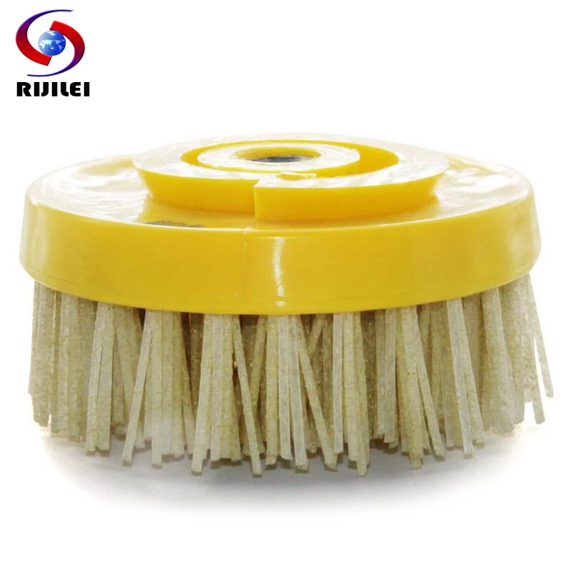 

10PCS/Set Strong 4 inch Snail lock Diamond abrasive Brushes for Marble and Granite Round diamond Antiquing abrasive brush YG14