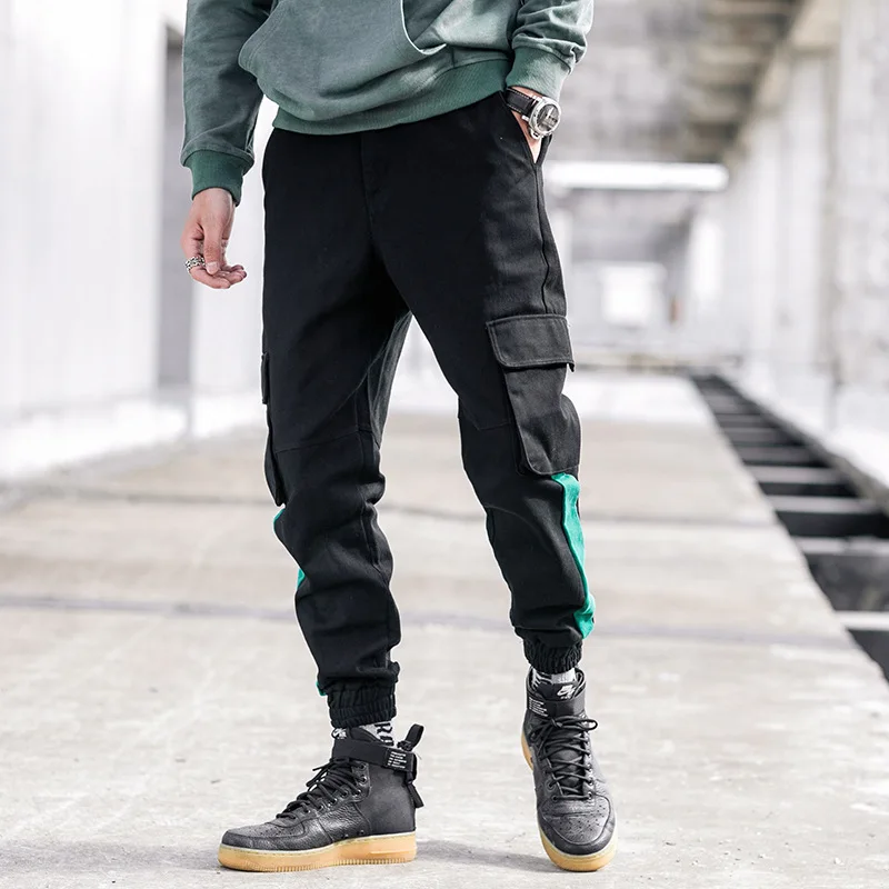 Casual Pockets Military Cargo Pants Full Length Loose Kanye West Trousers Fashion Safari Style Pantalon Hombre