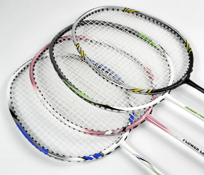 2 Piece Line Badminton Racket Movement Eight Color Graphite Badminton
