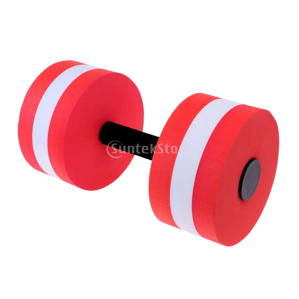 1 Pair Water Aerobics Dumbbells Aquatic EVA Foam Barbell Resistance Swimming Pool Aqua Fitness Equipment Accessories