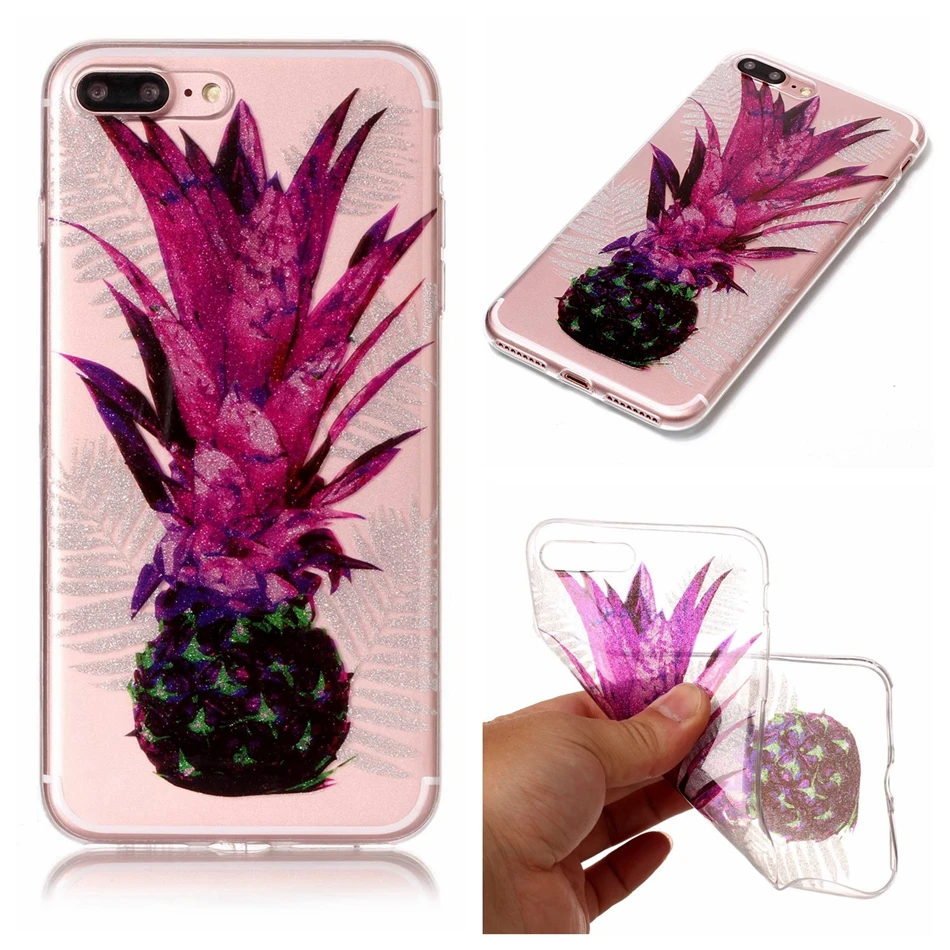 for apple iphone 5g 5s SE 6 6S plus 7 case Flash Glitter Silicone Bling PUG back Transparent phone Cover for iphone 7 plus Coque (5)