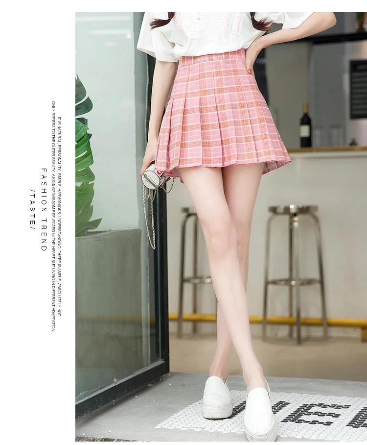 2019 Лето Harajuku Лолита Школьница Мини клетчатая юбка для женщин корейская мода уличная Kawaii короткие юбки для
