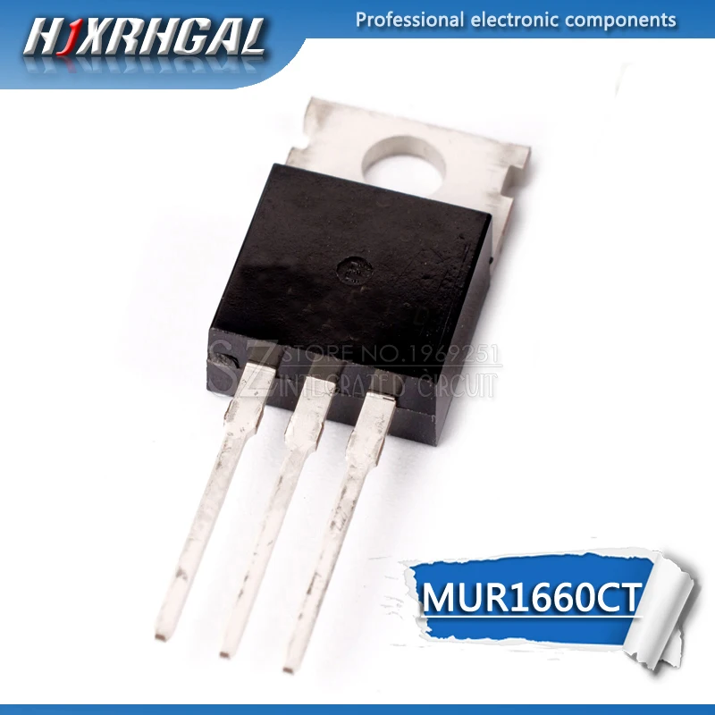 10 шт. MUR1660CT TO-220 U1660G TO220 двойной диод быстрое восстановление | Электронные