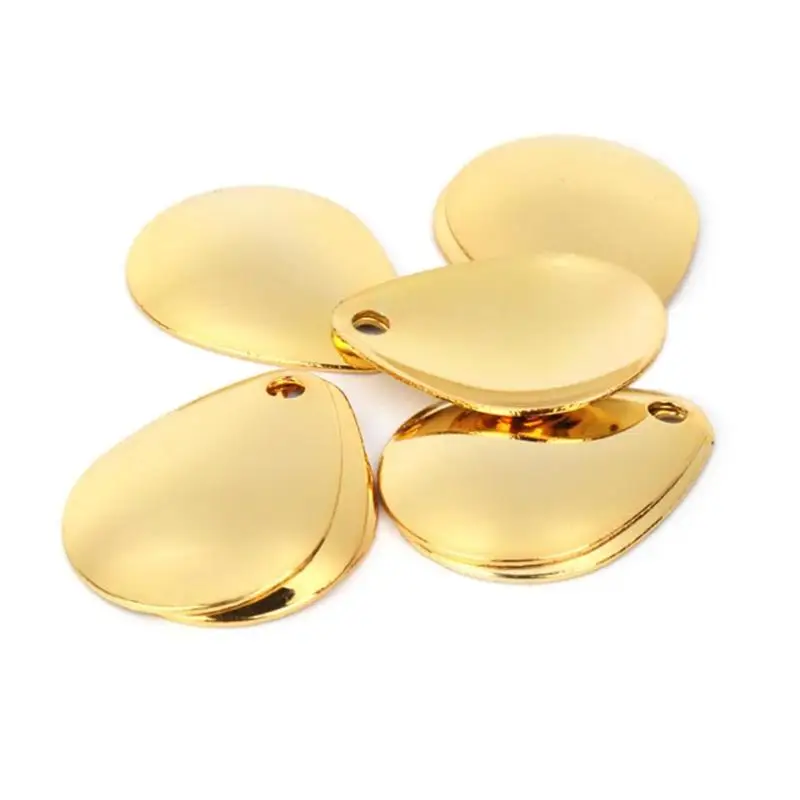 

20pcs Gold Noise Sequins Spinner Baits Zinc Alloy Fishing Lure Paillette Artificial Bass Swimbaits Fishing Tackles 15/17/24mm