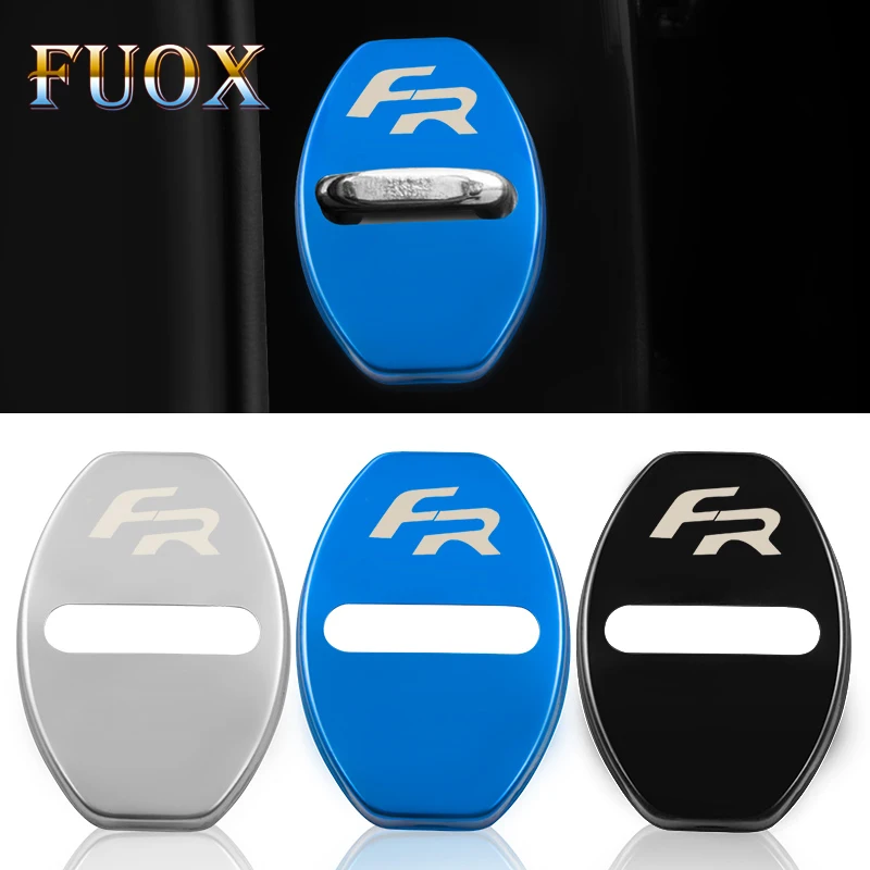 

Car-Styling Door lock Cover Car Emblem Fit For Seat FR leon ibiza Altea Alhambra Accessories Stainless Steel Car Styling Sticker