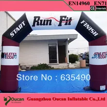 Free Shipping 6m Inflatable Arch Event Entrance Finish Line for Sports Events Advertising Inflatables with blower&1color logo