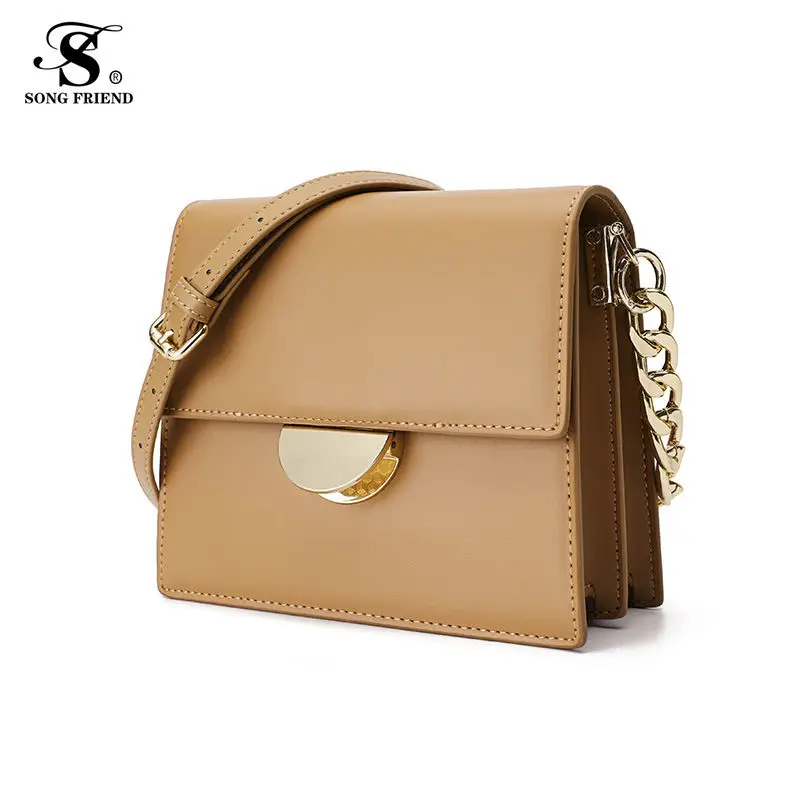 Nieuwe 2019 Echt Leer Vrouwen Messenger Bag Plaid Dames Crossbody Bag Keten Trendy 2 Kleur Kleine Flap Winkelen Handtas Nieuwe 2019 Echt Leer Vrouwen Messenger Bag Plaid Dames Crossbody Bag Keten Trendy 2 Kleur Kleine Flap Winkelen Handtas