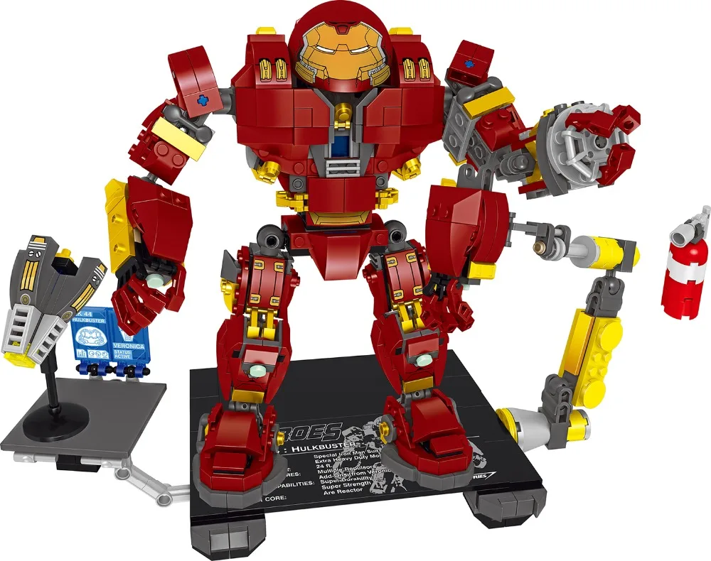

New Super heroes IronMan hulkbuster fit avengers infinity war marvel figures Building Bricks Block birthday gift Toy