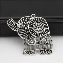 2 шт бохо стиль Серебряный слон подвески кулон для ожерелья чокер животное ювелирные изделия Dingding A2930