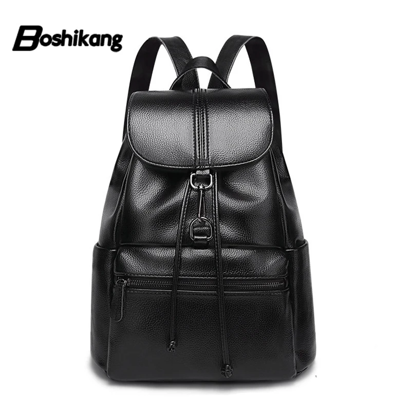 

Boshikang Women Backpack 100% Genuine Leather Ladies Travel Bags Preppy Style Schoolbags For Girls Knapsack Holiday Backpacks
