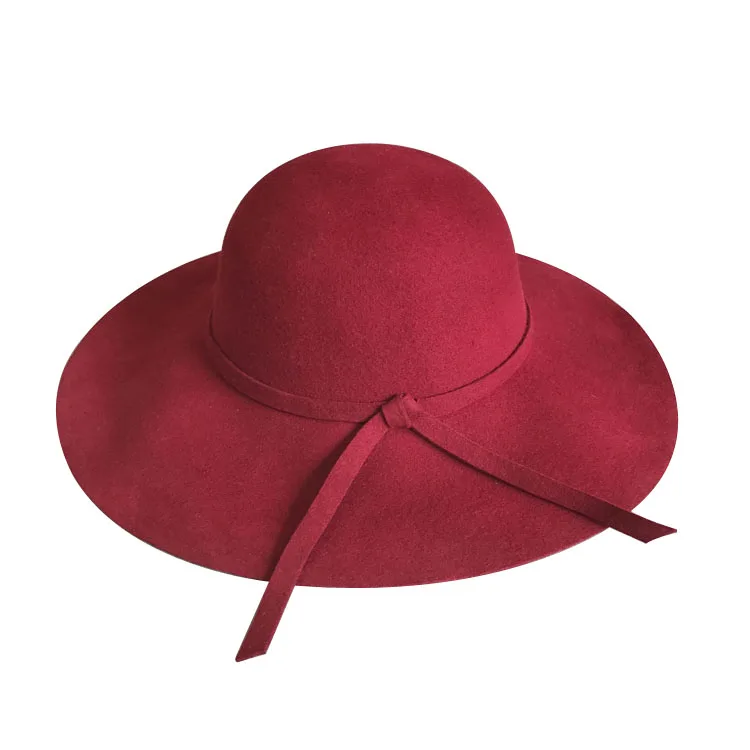 Мягкая женская винтажная фетровая шляпа котелок с широкими полями|sun hat|hat floppysun hat