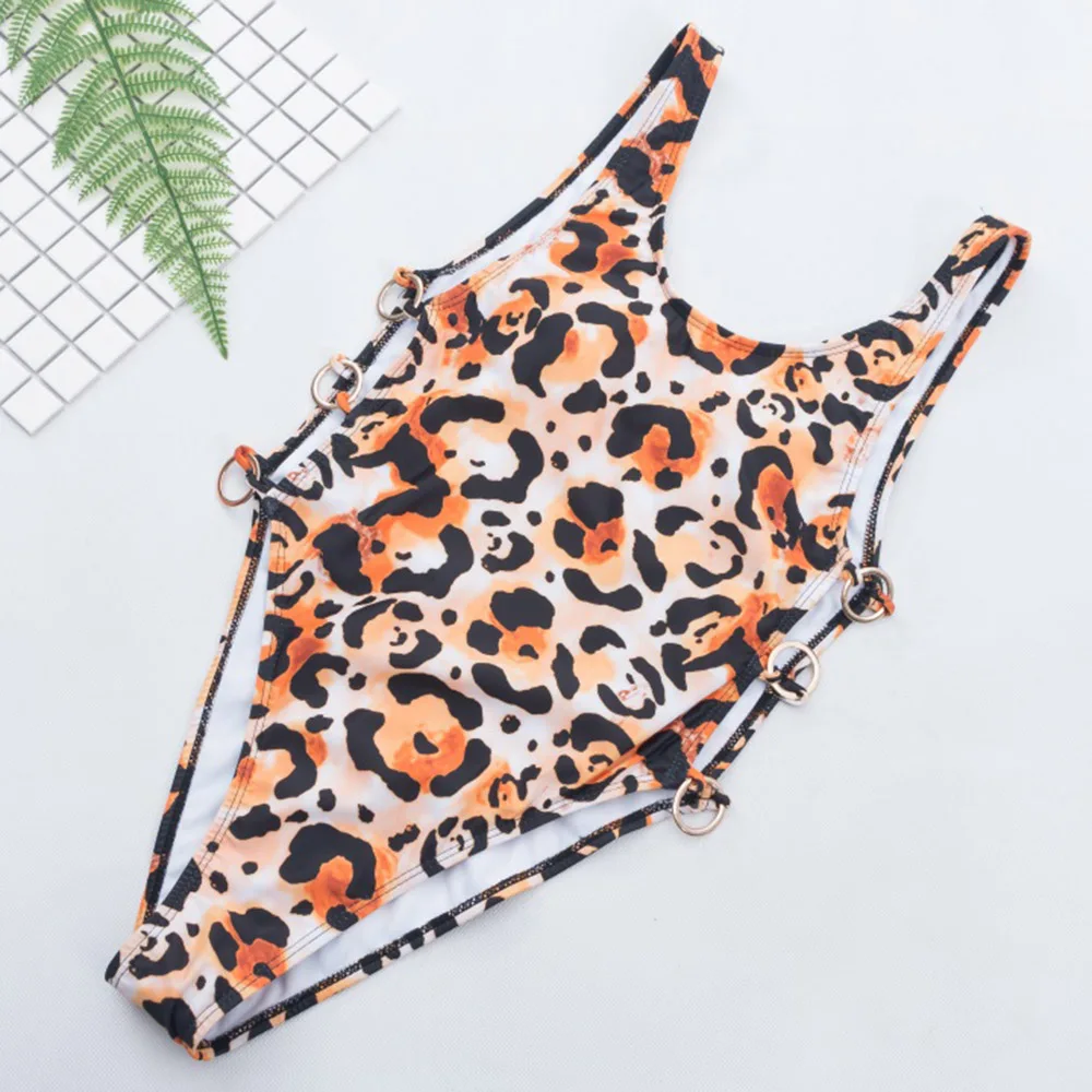 Женский купальный костюм Maillot ажурный купальник с железным кольцом и открытой
