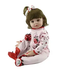 Новое производство 55 см силикона Reborn Baby Doll Игрушечные лошадки Прекрасная принцесса младенцев Куклы подарок на день рождения