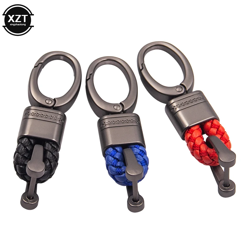 

Car Hand Woven Key Holder Key Rings Key Chain Horseshoe Buckle Keychain Car Keyring Gift Creative Auto Accessories