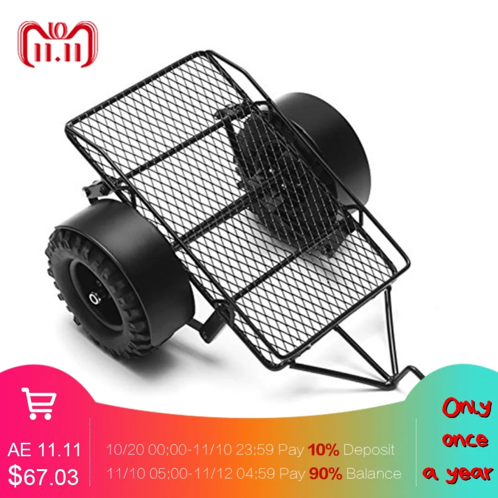 

JJRC 1/10 Metal Hitch Mount Trailer 220*205mm for RC Crawler Axial SCX10 90046 Traxxas TRX4 RC4WD D90 Tamiya CC01