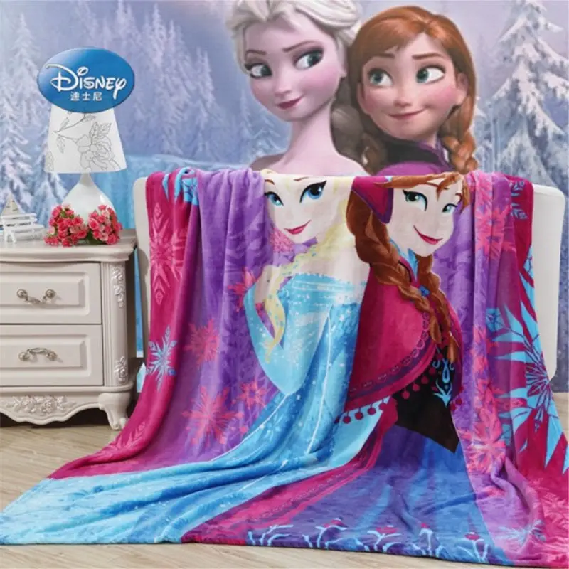 Дисней мультфильм Минни Микки Маус мягкий фланелевый плед для девочек мальчиков детей на кровать диван дети подарок 150X200 см - Цвет: Frozen Elsa Anna
