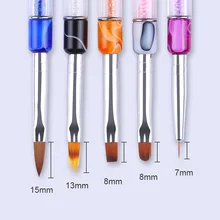 1Pc UV Gel Nail Drawing Brush Gradient Liner Rhinestone Handle Manicure Painting Pen Nail Art Tool