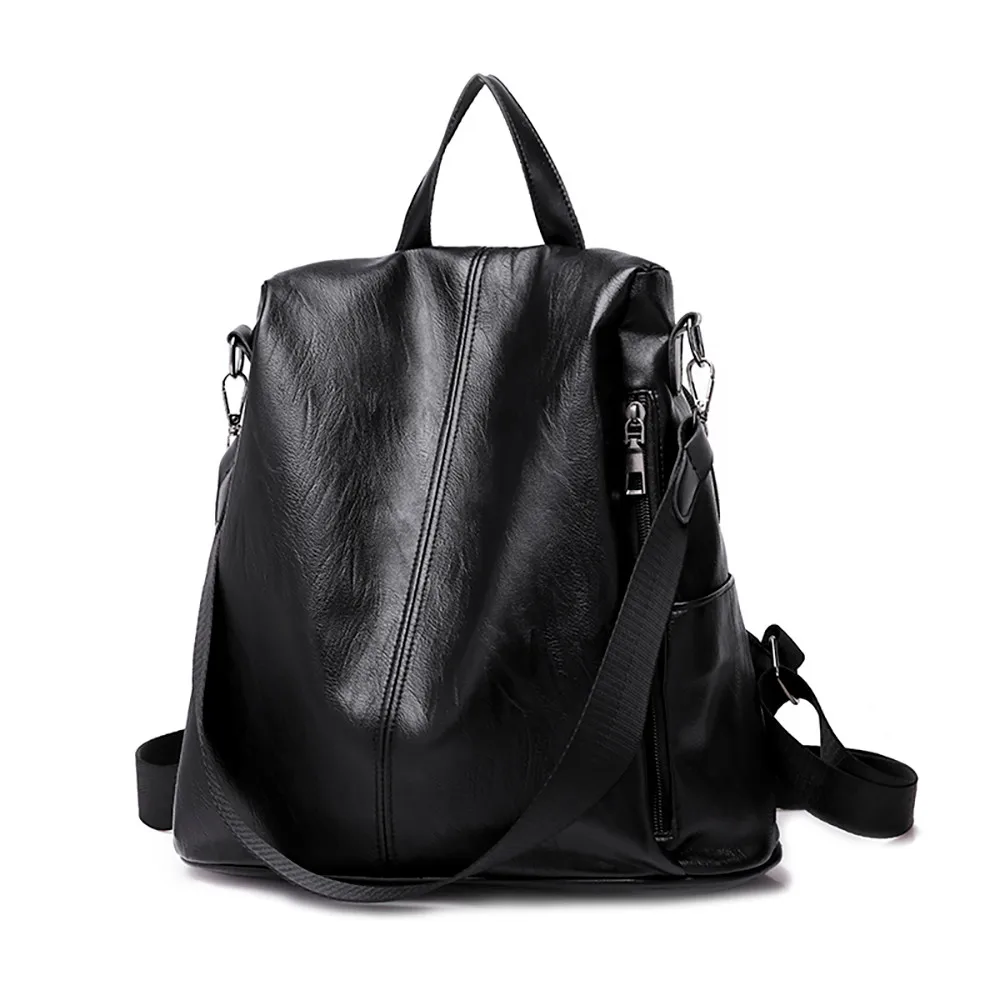 

Transer Fashion Women Anti-theft Backpack High Quality Leather Backpacks for Teenage Girls Female School Bagpack mochila O 35