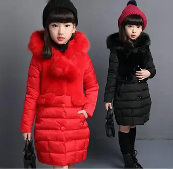 

Children's wear girls, autumn and winter, new girls, thicker cotton wear, children's medium and long size children's cotton coat