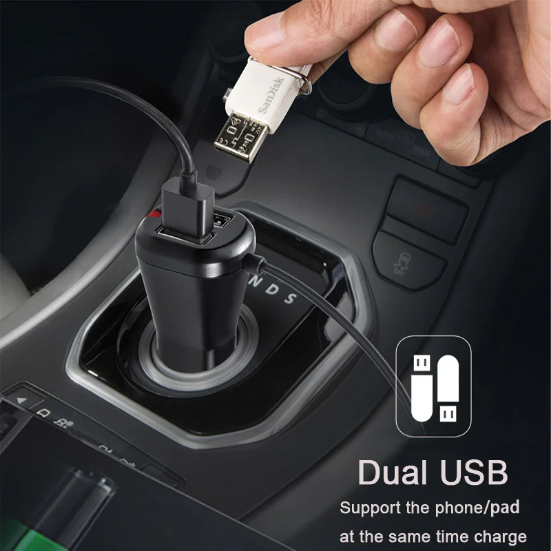 Kaufen ANLUD Auto Mp3 player Bluetooth FM Transmitter Auto Kit Freisprecheinrichtung Magnetfuß Mit Dual USB Car Charger FM Modulator für iPhone