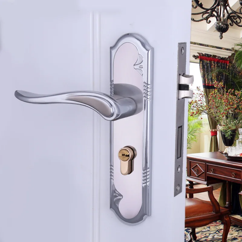 

2018 New Rushed Free Shipping Wholesale Bedroom Door Mute All Zinc Alloy Lock The Mechanical Locks Hardware