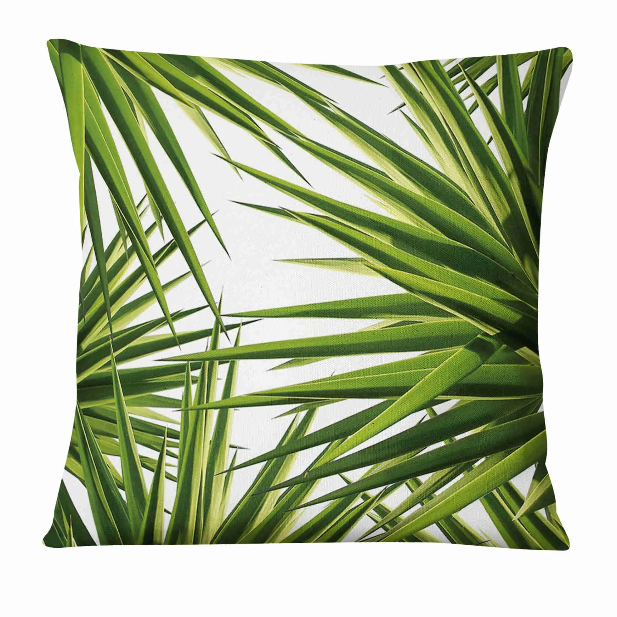 Fresh Green Leaves Digital Printed Pillowcase Home Pillow Decoration Almofadas Decorativas Para Sofa Throw Pillow 45*45cm 