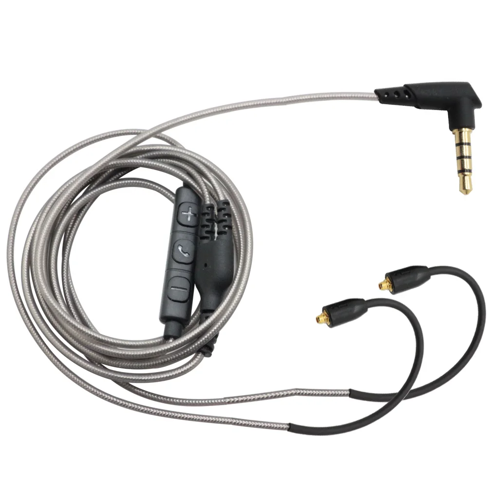 Кабель для Shure SE215 SE315 SE425 SE535 SE846 кабель наушников с дистанционным микрофоном и