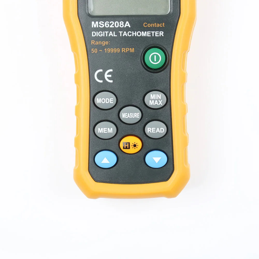 Высокое качество MS6208A контактный тип цифровой тахометр Высокая производительность 50-19999 ОБ/мин Макс