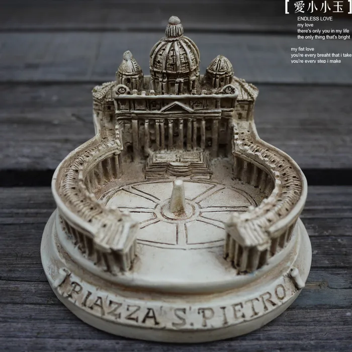 

Hand-made Resin Crafts World Architecture The Vatican St. Peter's Square Model Home Office Decoration