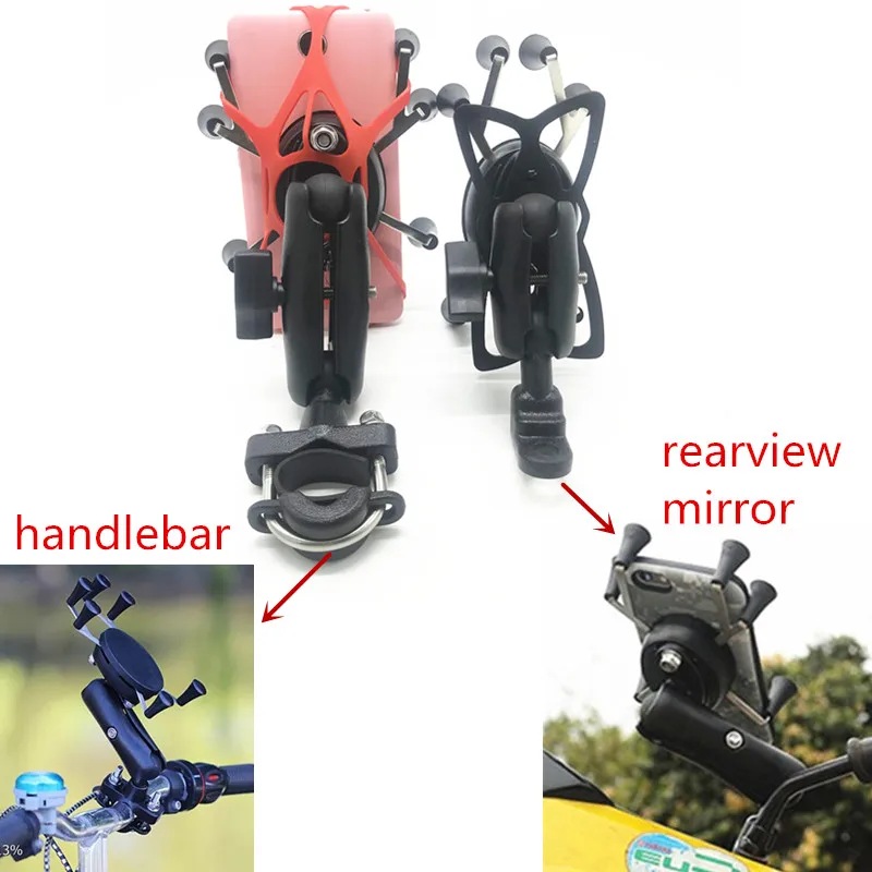 

Universal Motorcycle Bicycle Phone Stand Holder X Claw Type for GPS Navigator Phone Holder Bracket for ram mount