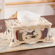 Роскошный 1" держатель для салфеток керамический винтажный Королевский держатель для туалетной бумаги коробка для салфеток съемные наклейки чехол украшение для гостиной