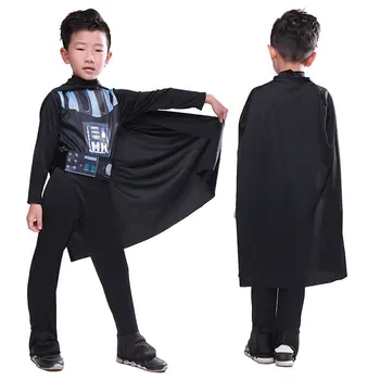 

2018 Movie Star Wars Costumes Darth Vader Cosplay Halloween boy Costumes Children's jumpsuit to play clothes Free mask