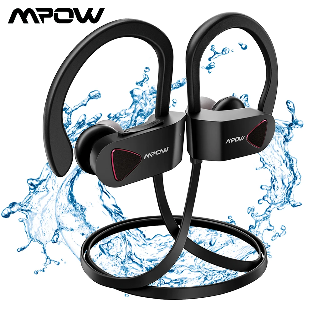 Беспроводные наушники Mpow D8 Bluetooth 4 1 IPX7 водонепроницаемые спортивные с временем
