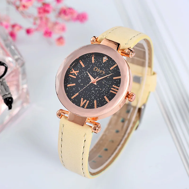 

Watch Women Starry Sky Leather Strap Women Watches Female Wristwatch Waterproof Ladies Quartz Clock Reloj Mujer Drop Shipping